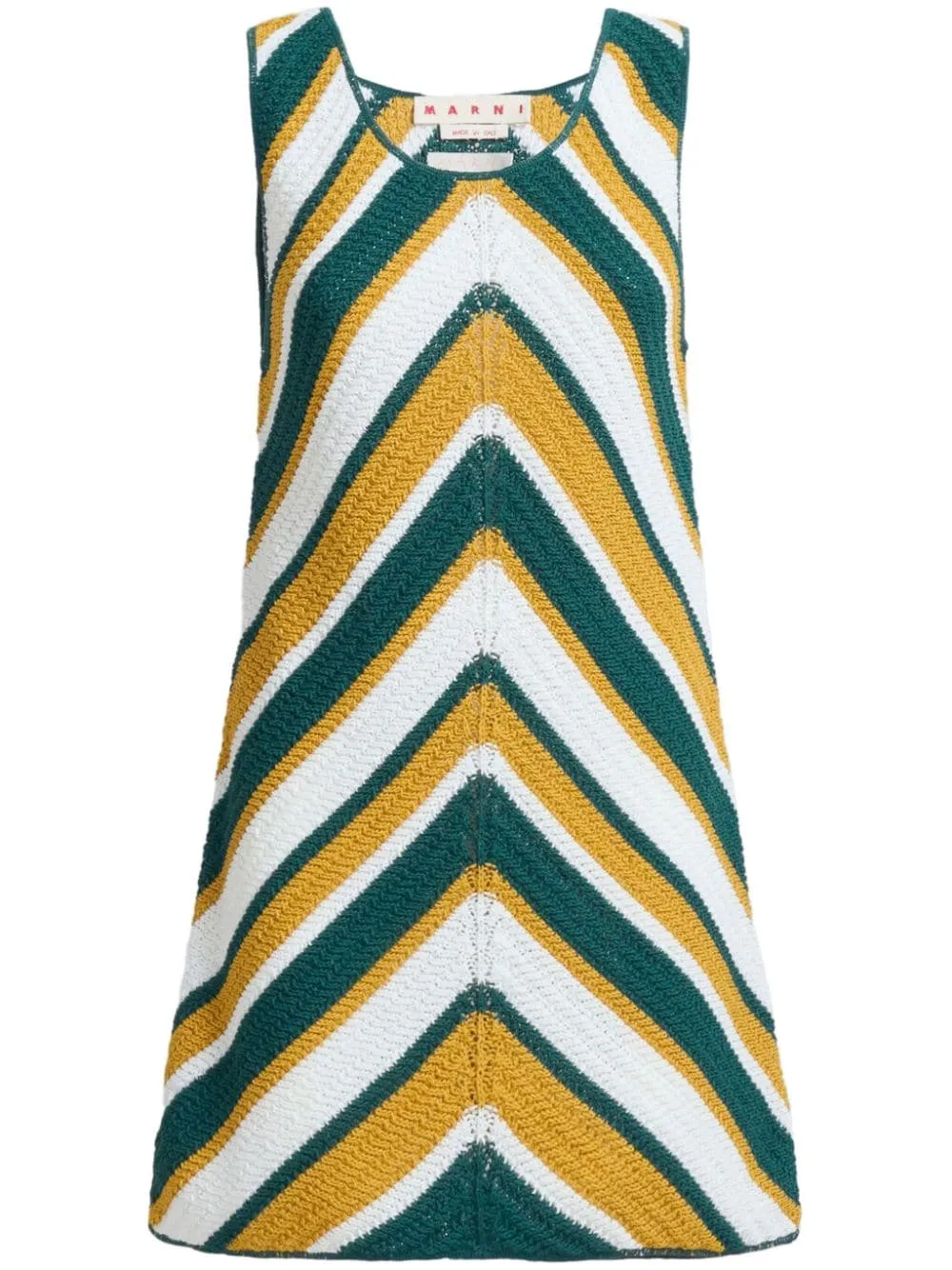 Abito corto a righe in multicolore di Marni - donna