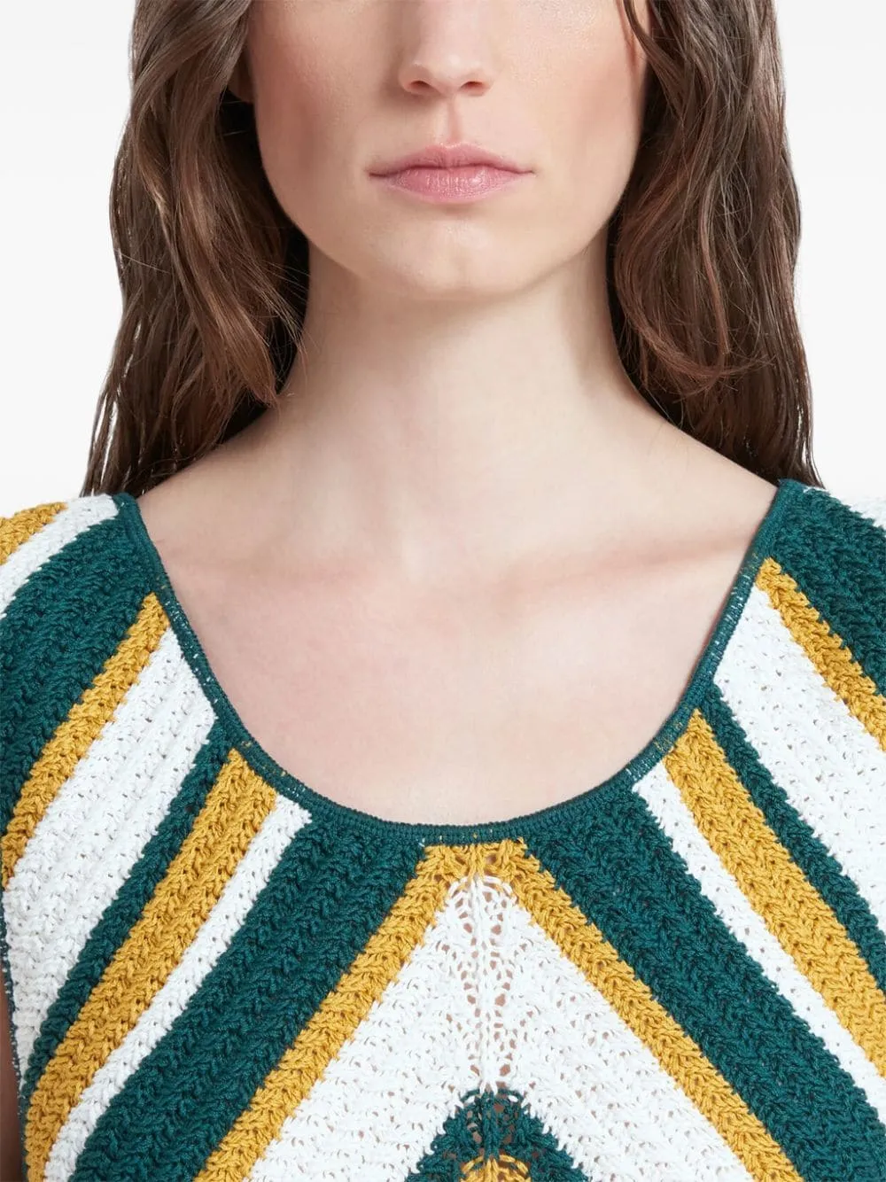 Abito corto a righe in multicolore di Marni - donna
