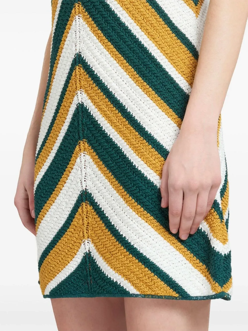 Abito corto a righe in multicolore di Marni - donna