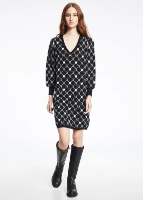 Abito in maglia di cotone jacquard