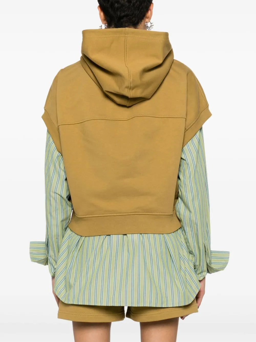 Felpa smanicata con ricamo in giallo di Marni - donna