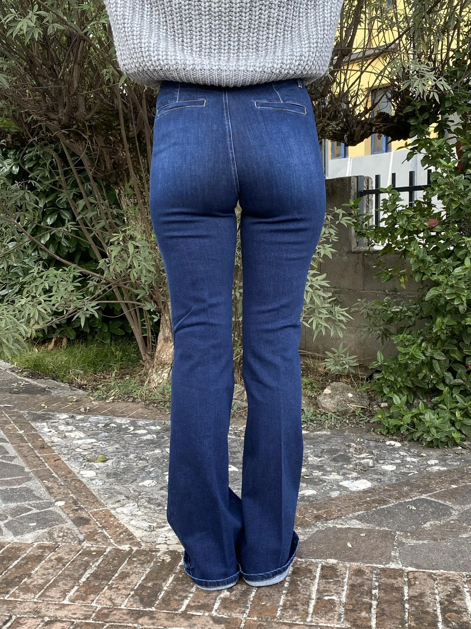 LIU JO jeans donna a zampa inserti oro CF4190DS015
