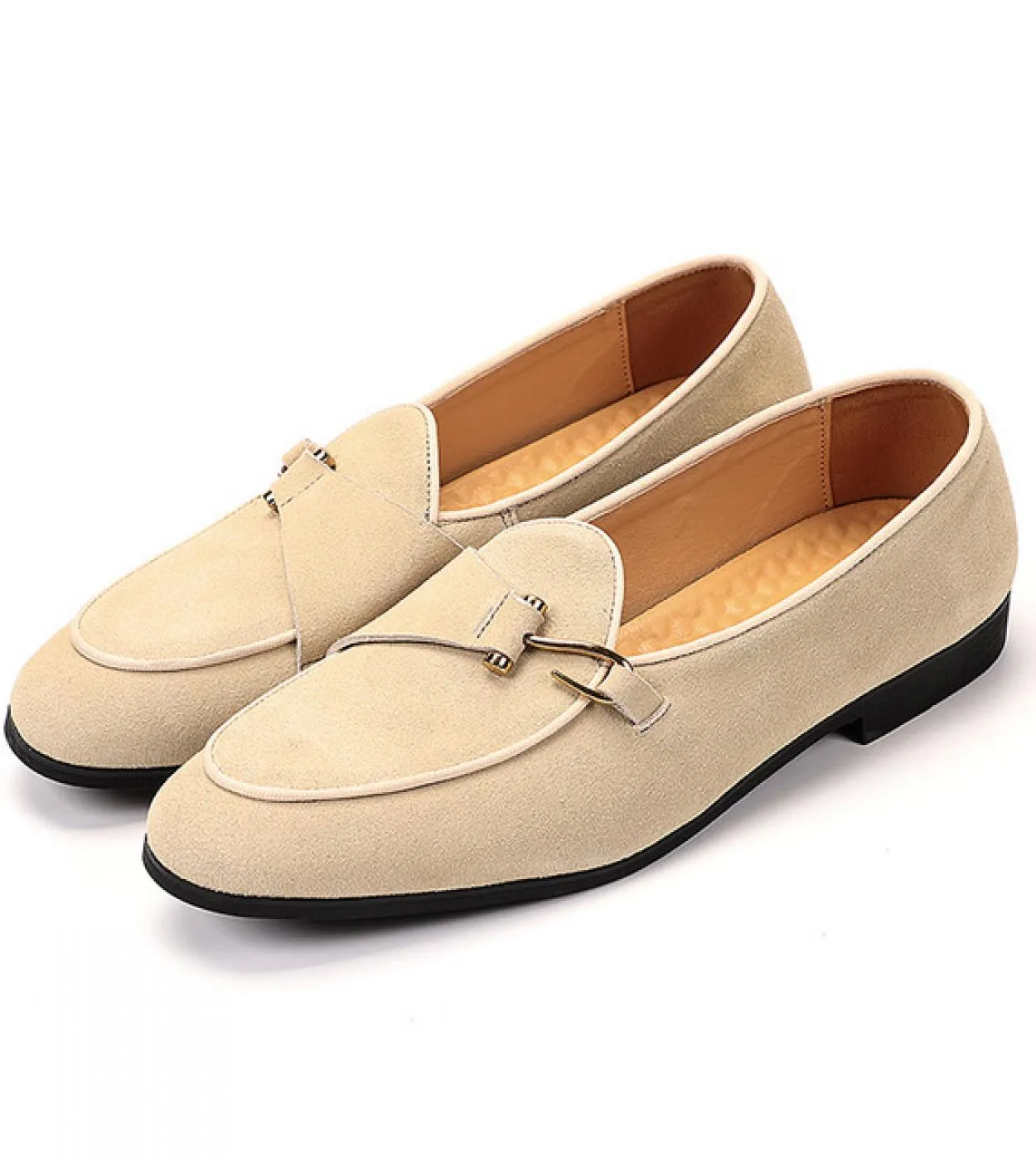 Mocassini Scarpe da uomo Finta pelle scamosciata Tinta unita Classico Moda Business Casual Punta tonda Personalità Gancio Scarpe