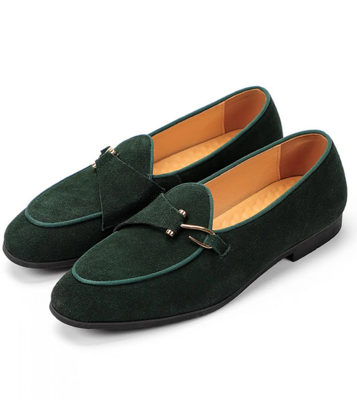 Mocassini Scarpe da uomo Finta pelle scamosciata Tinta unita Classico Moda Business Casual Punta tonda Personalità Gancio Scarpe