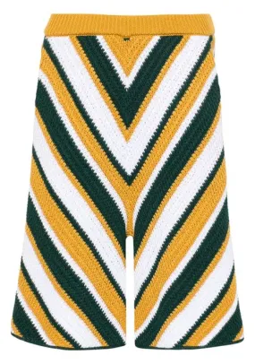 Pantaloni in maglia a righe multicolore di Marni - uomo