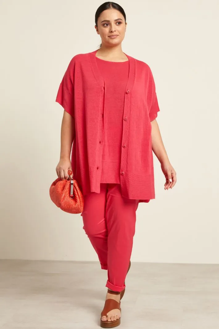 Pantaloni slim in popeline