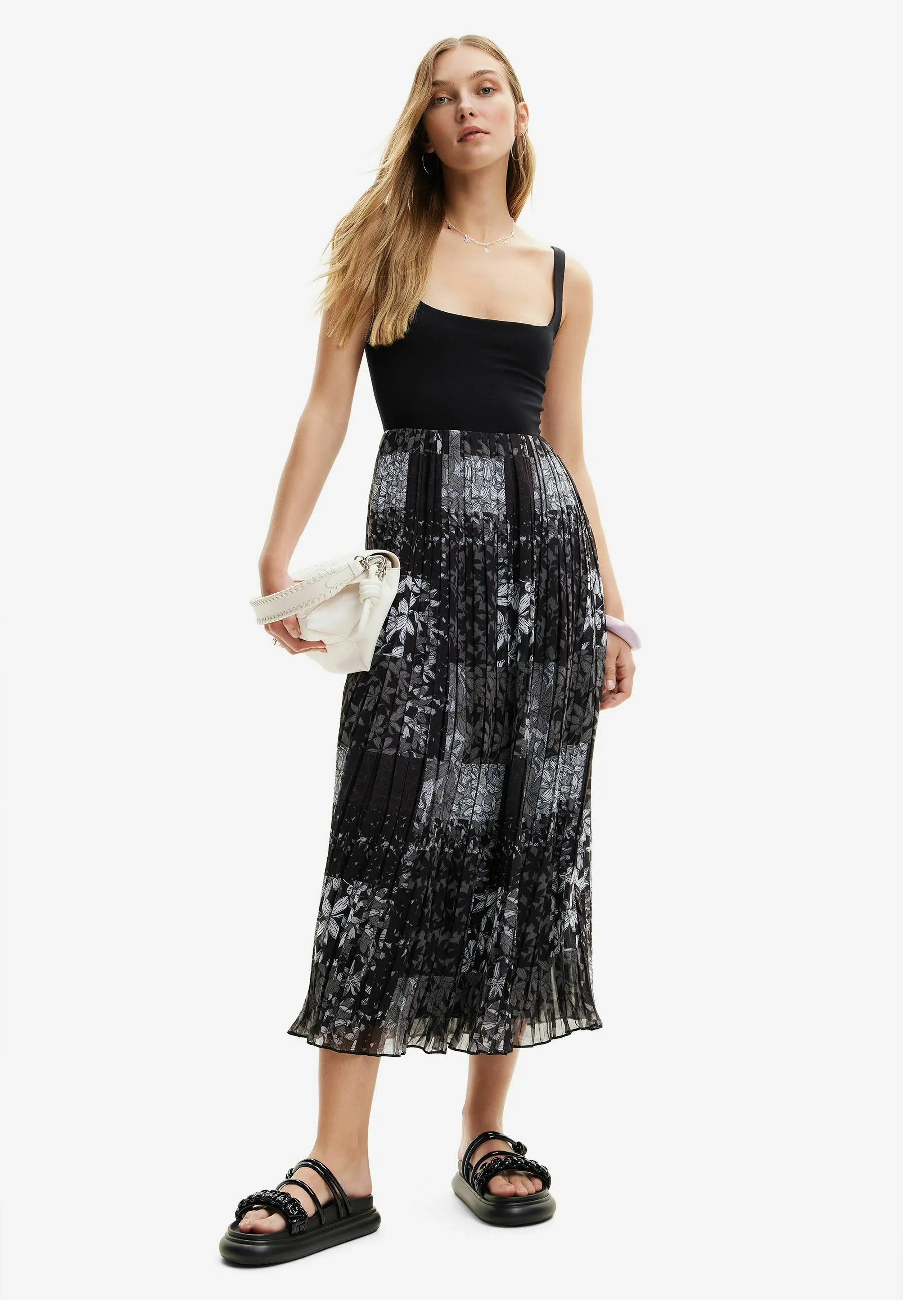 PLEATED COMBINATION MIDI - Vestito estivo