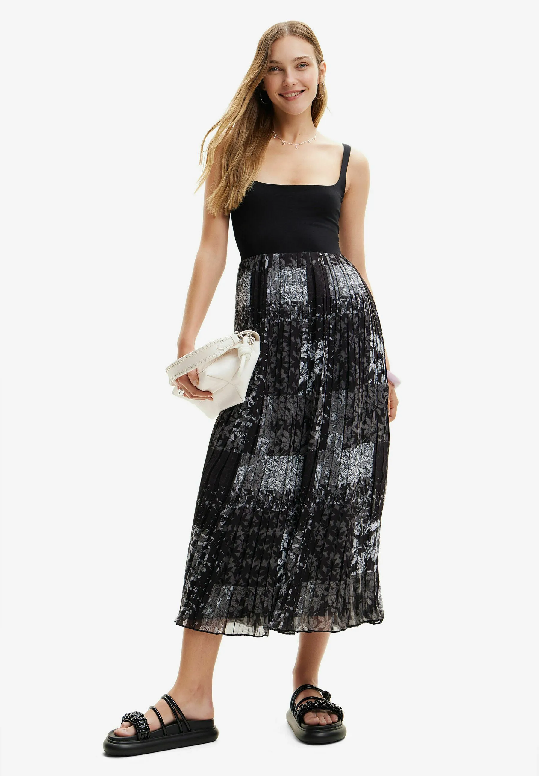 PLEATED COMBINATION MIDI - Vestito estivo