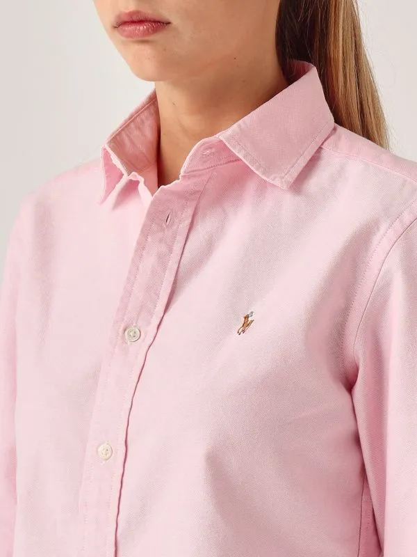 POLO RALPH LAUREN  Camicia donna Polo Ralph Lauren in tessuto Oxford Rosa