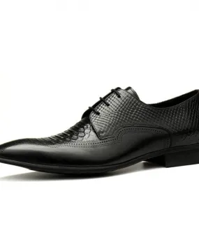 Scarpe Oxford integrali da uomo in vera pelle di design di marca di lusso per uomo Scarpe eleganti da uomo nere Business Office