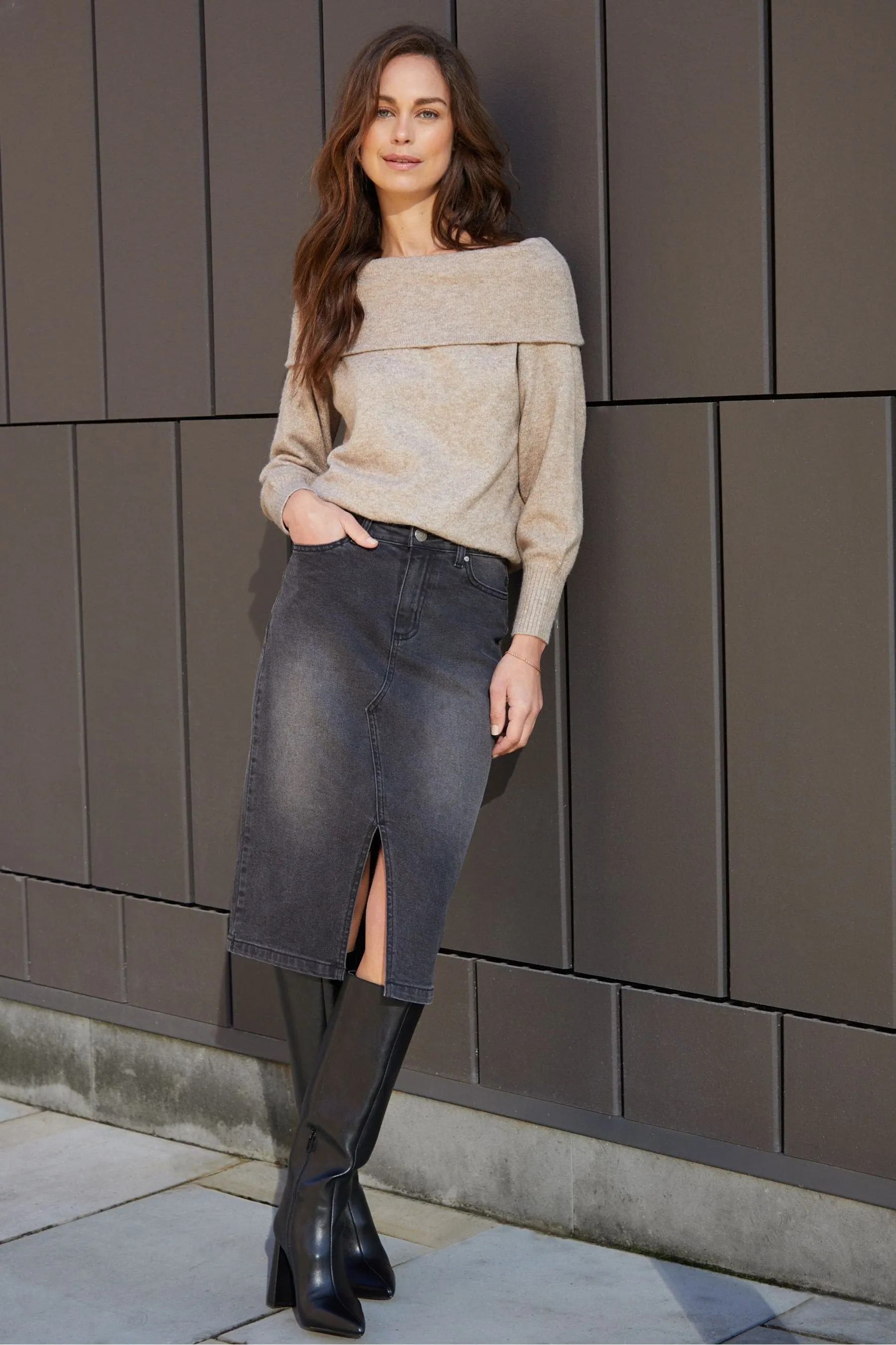 Threadbare Denim - Gonna midi