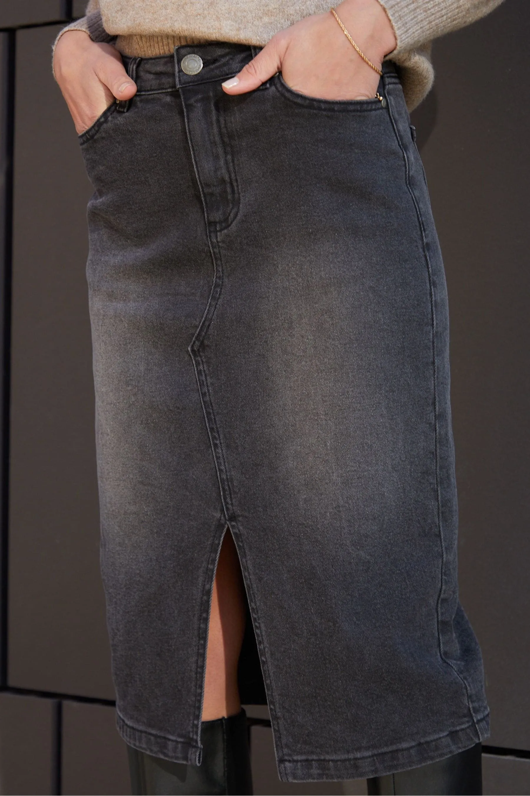 Threadbare Denim - Gonna midi