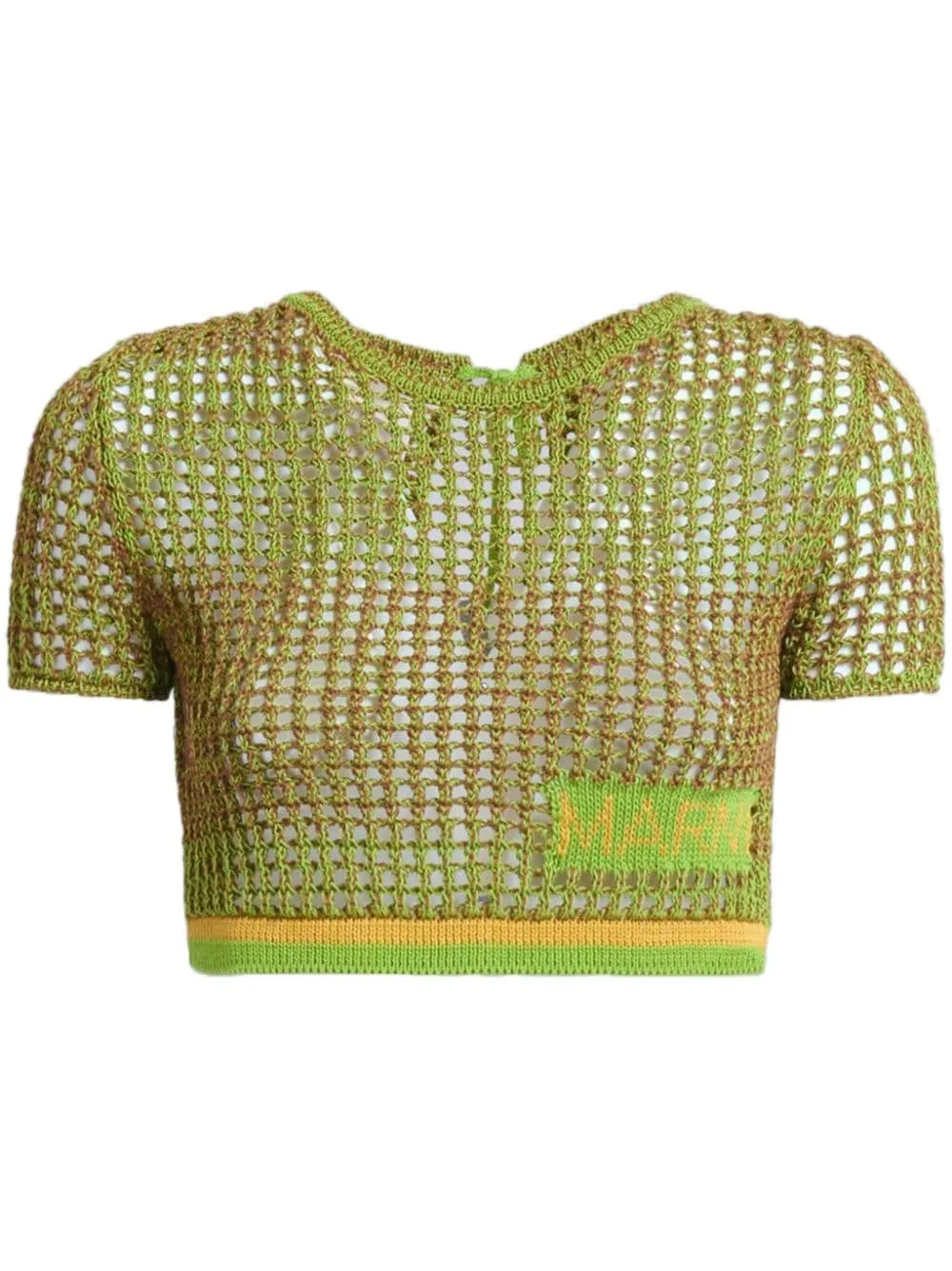 Top crop in verde di Marni - donna