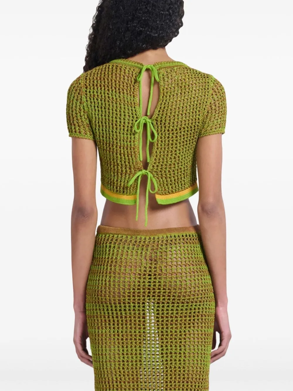 Top crop in verde di Marni - donna