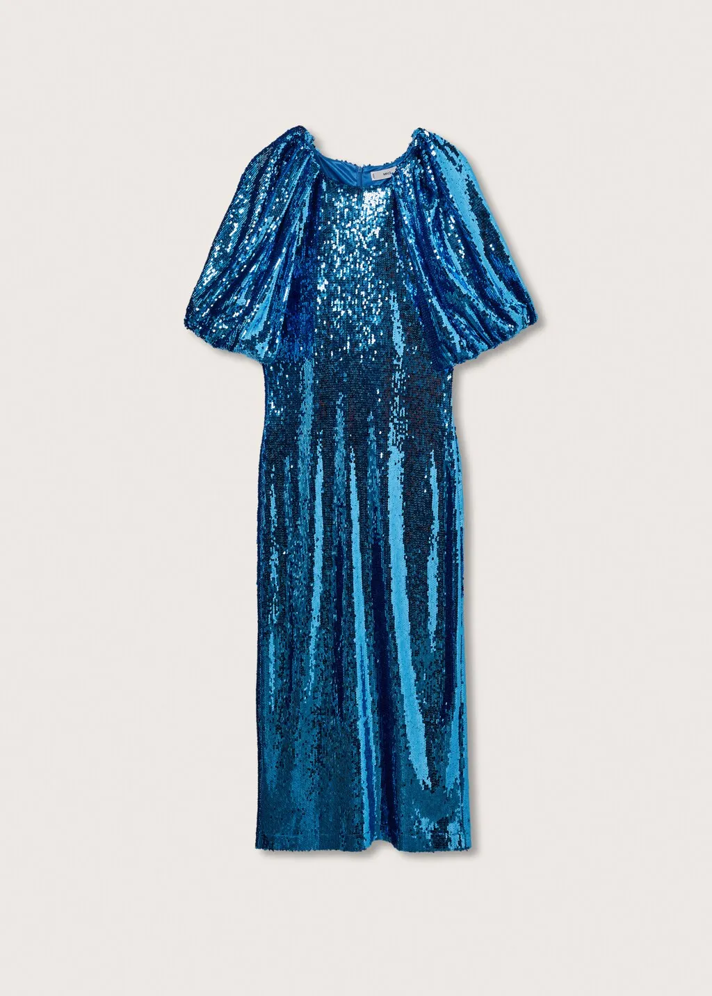 Vestito paillettes maniche a palloncino